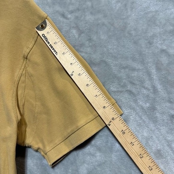 Orvis Polo Shirt Mens Medium Yellow‎ Short Sleeve Cotton Outdoor Casual RW70534 - Picture 5 of 9